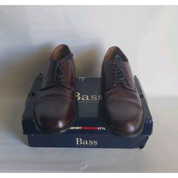 G.H. Bass & Co. Men's Black Cherry Sperrazza Lace-up Oxford Dress Shoes Size 13M